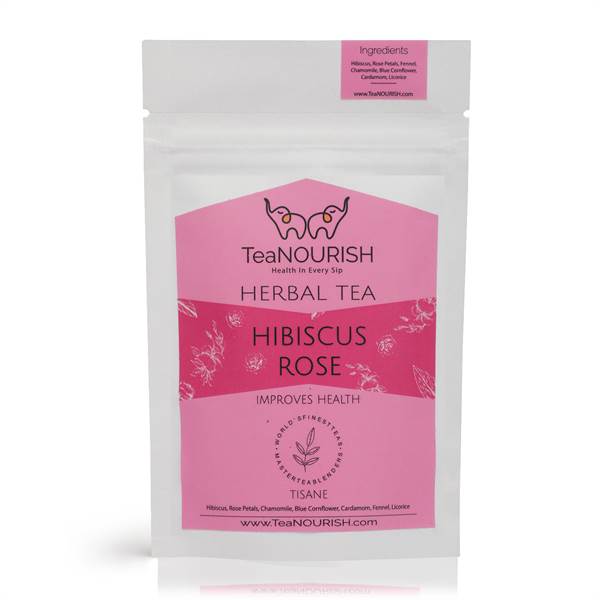 Teanourish Hibiscus Rose Herbal Tea